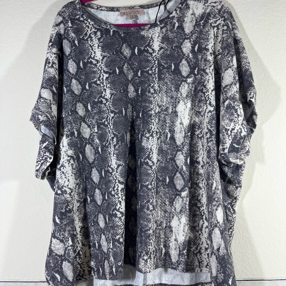 Philosophy Women’s Plus Size Snake Print Stretch Shirt‎ Top 1X New no tag - Picture 1 of 7